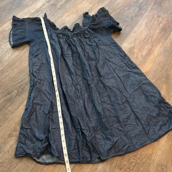 Umgee USA Women’s Size L Sundress Blue Off-Shoulder Ruffled Mini Flutter Sleeve - Picture 11 of 11